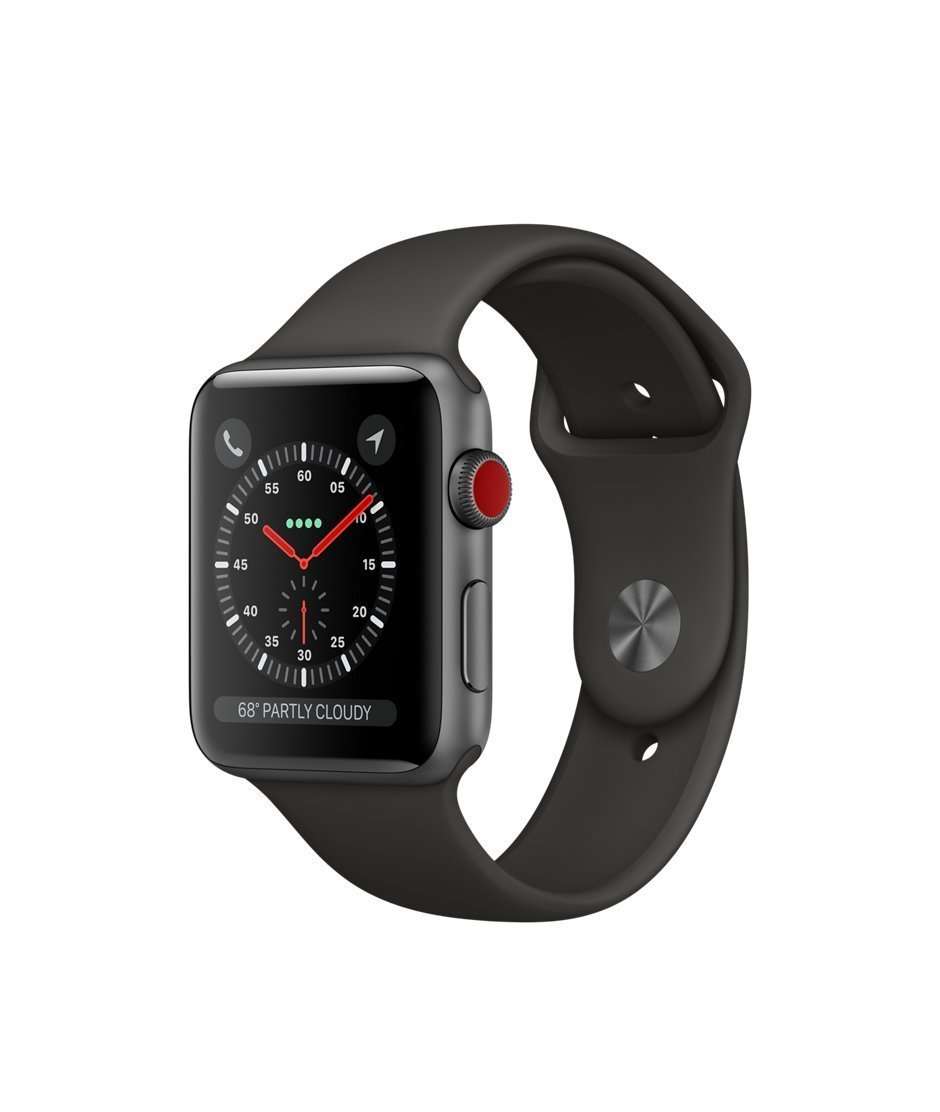 Apple Series 3 (GPS + Cellular) Space Grey Aluminium Case with Black Sport Band