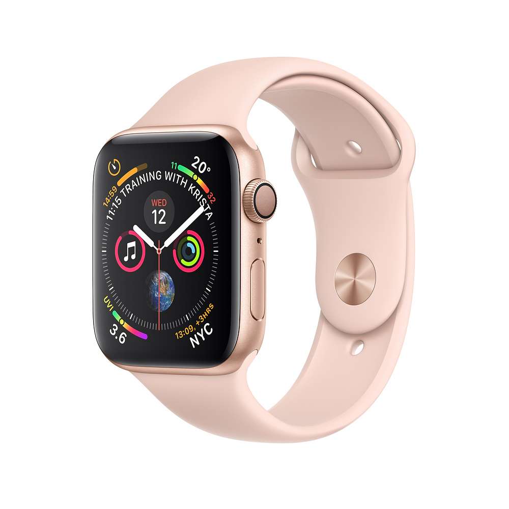 Apple Watch 4 (GPS + Cellular) Gold Aluminium Case with Pink Sand Sport Band