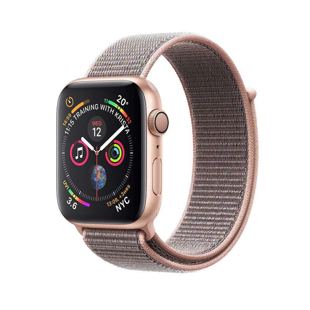 Apple Watch 4 (GPS) Gold Aluminium Case with Pink Sand Sport Loop